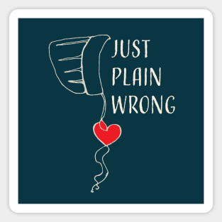 Just Plain Wrong Blue Logo Magnet